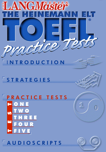 The Heinemann ELT TOEFL Practice Tests — main menu
